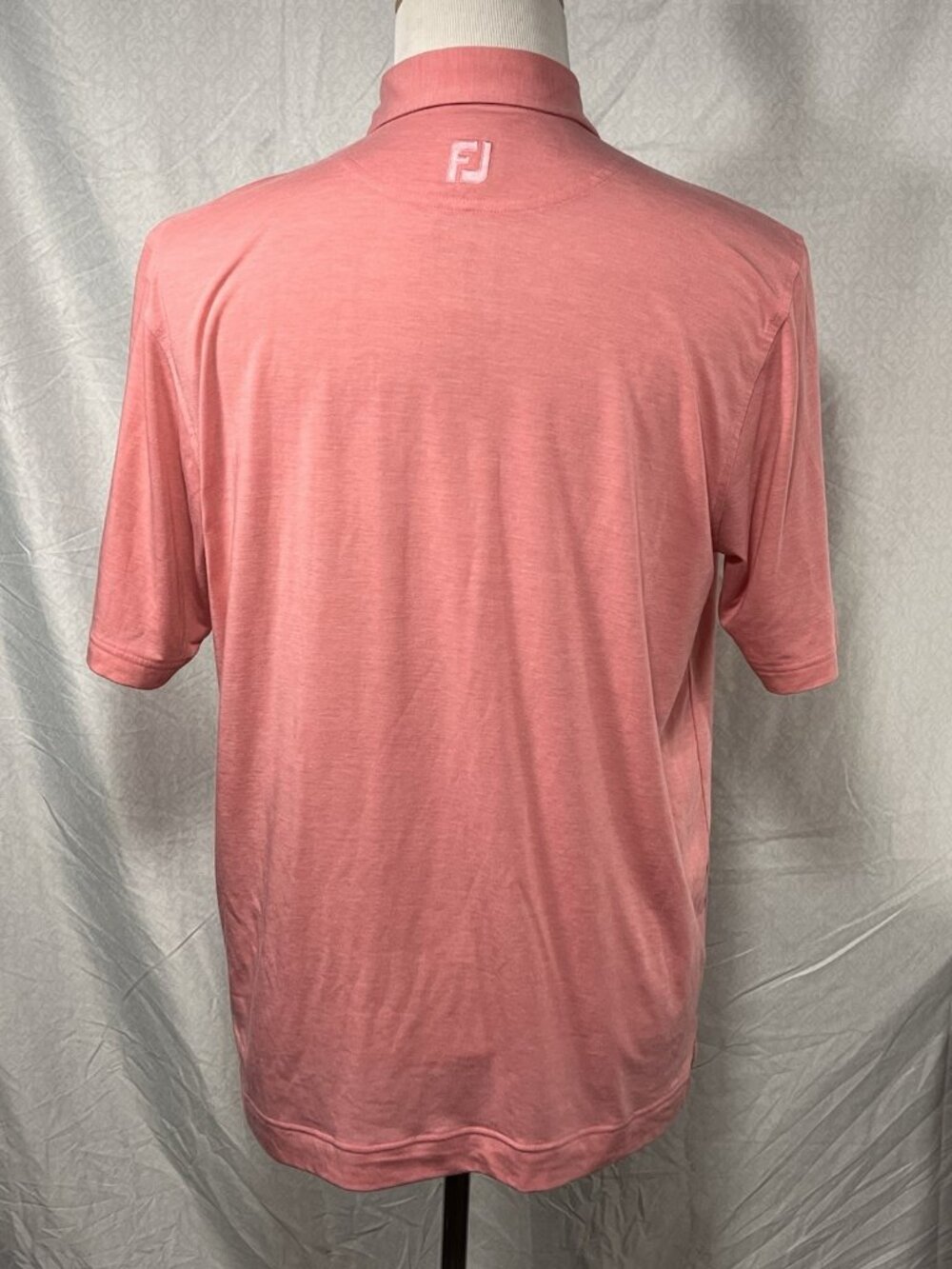 FootJoy FJ Athletic Fit Golf Polo Mens Pink Short Sleeve Pocket Shirt - Picture 3 of 14